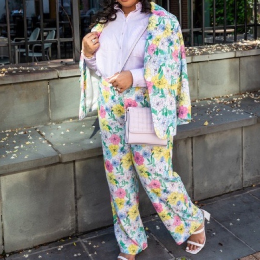 Eloquii Pastel Floral Suit